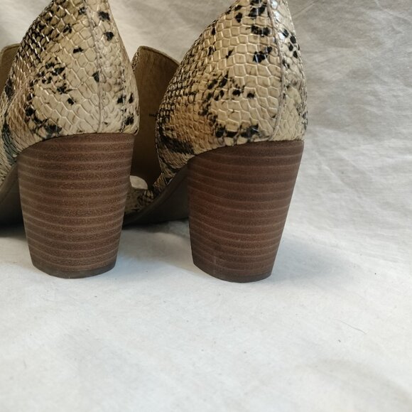 Lucky Brand Junai Heeled Shooties/Low Cut Peep-Toe Booties - Picture 5 of 8